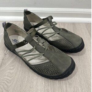 JBU by Jambu Shoes Size 9 Green Fig Mary Jane Bungee Closed Toe‎ Comfort Walking